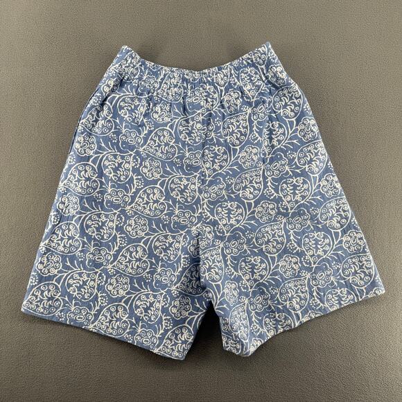 Vintage NOS 80s 90s Two Potato Resort Wear Button Down Shirt + Shorts Set S Blue - Picture 4 of 9